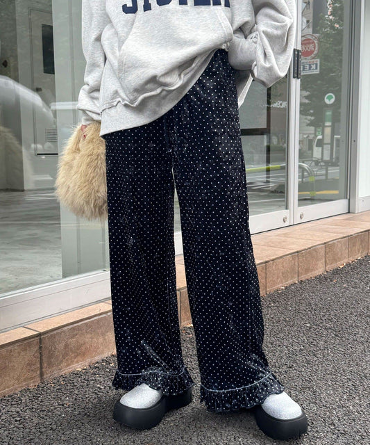 CIAOPANIC 絲絨Ruffle褲 [波點/碎花]