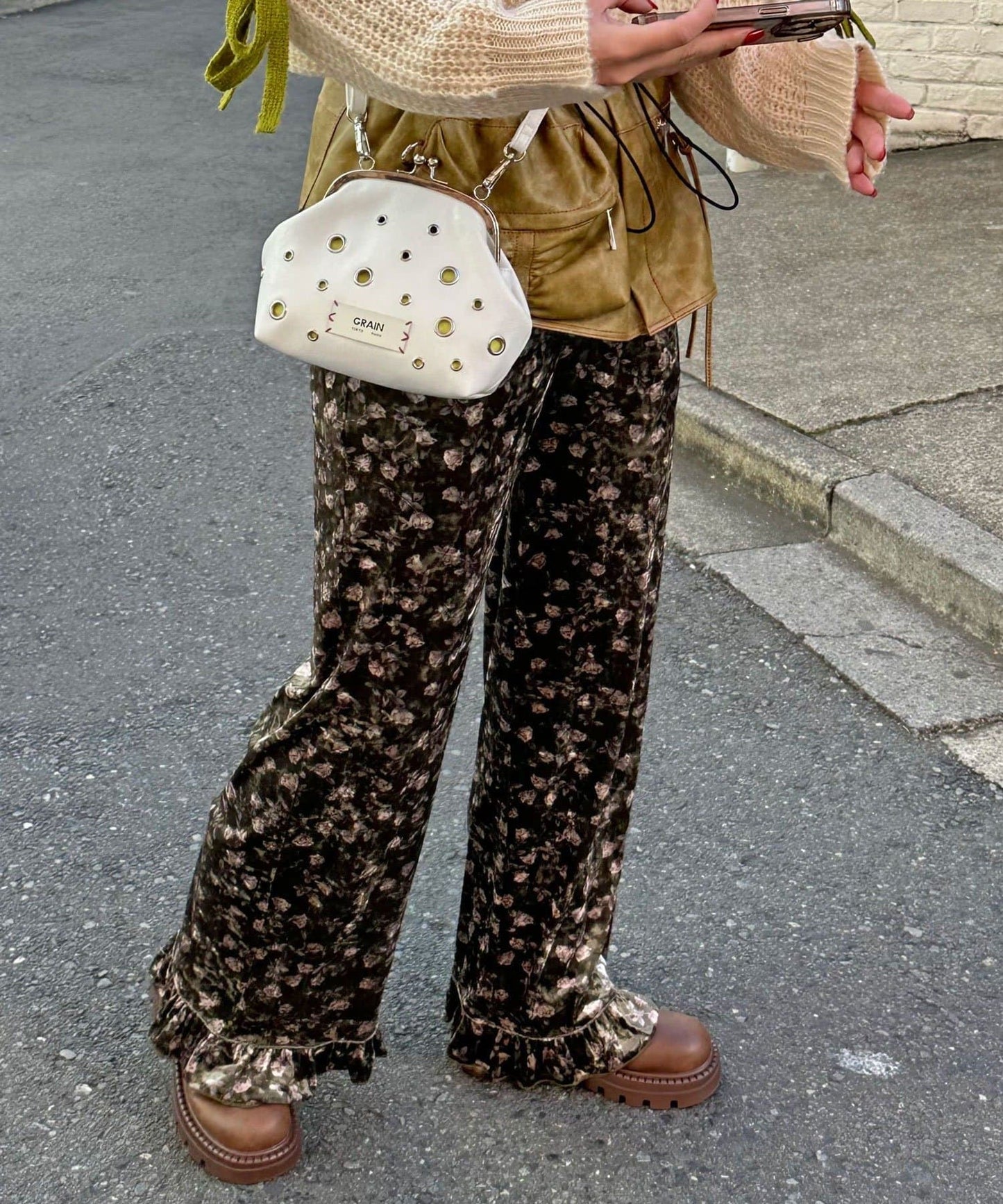 CIAOPANIC 絲絨Ruffle褲 [波點/碎花]