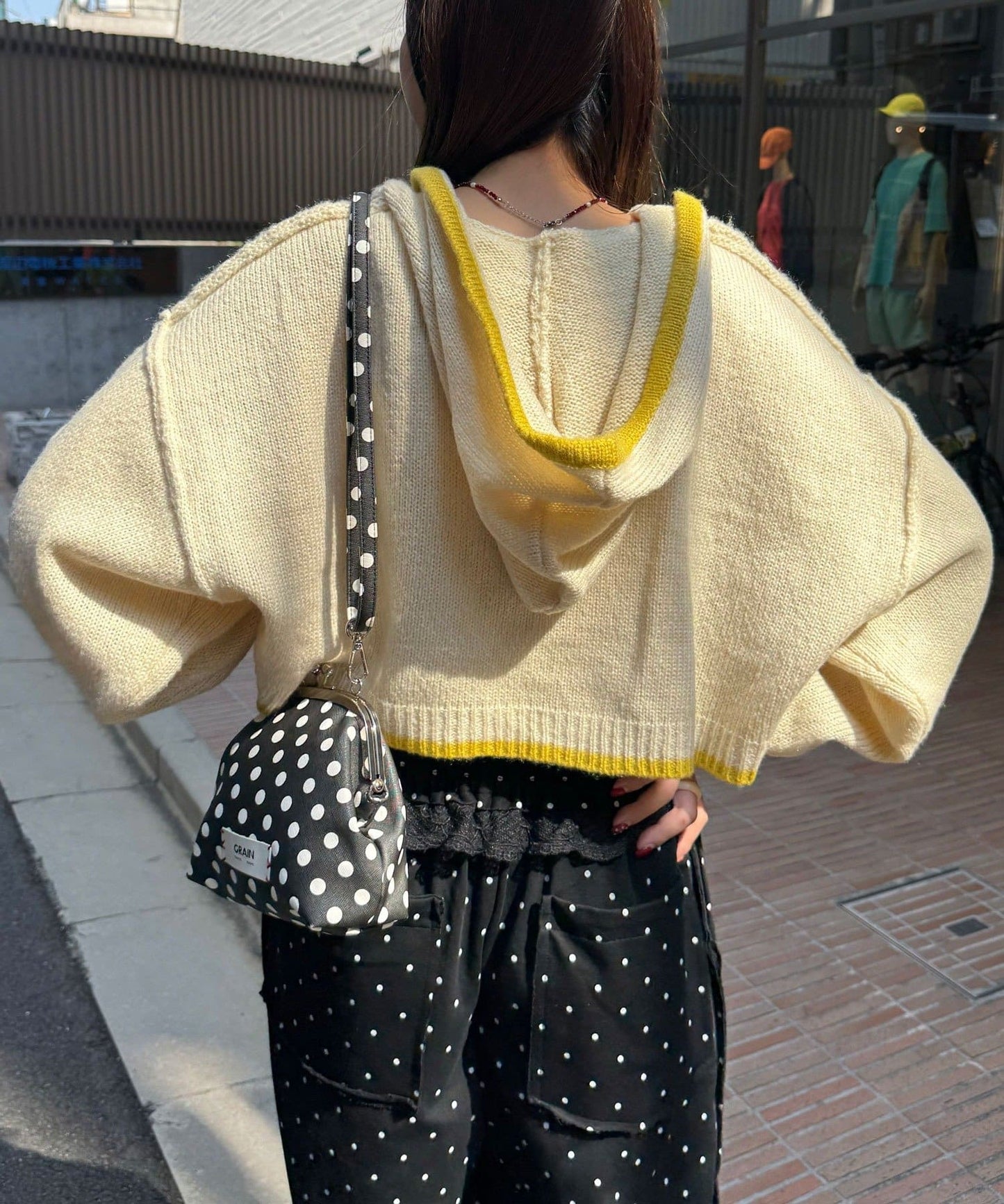 CIAOPANIC 拼色knit hoodie