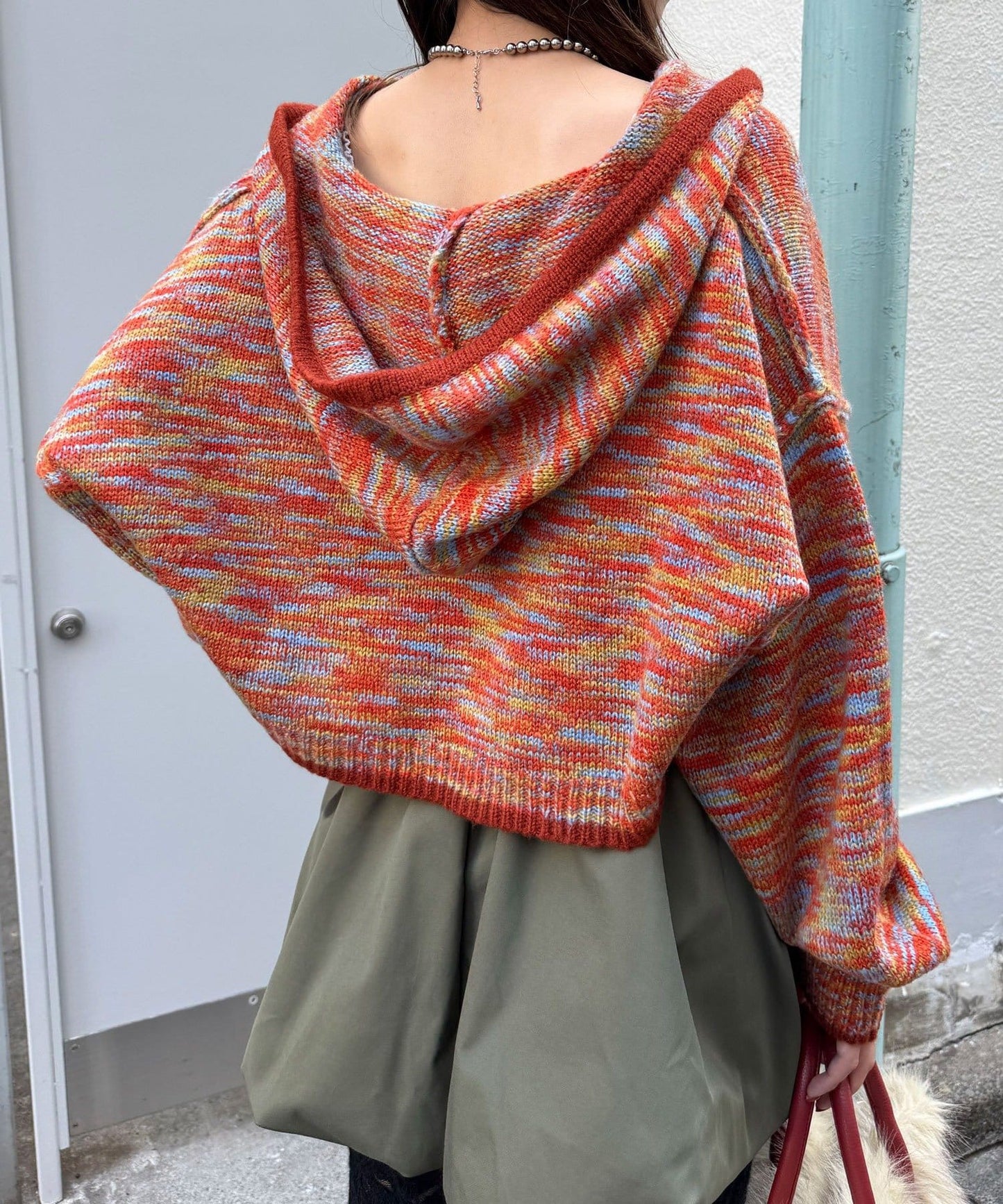 CIAOPANIC 拼色knit hoodie