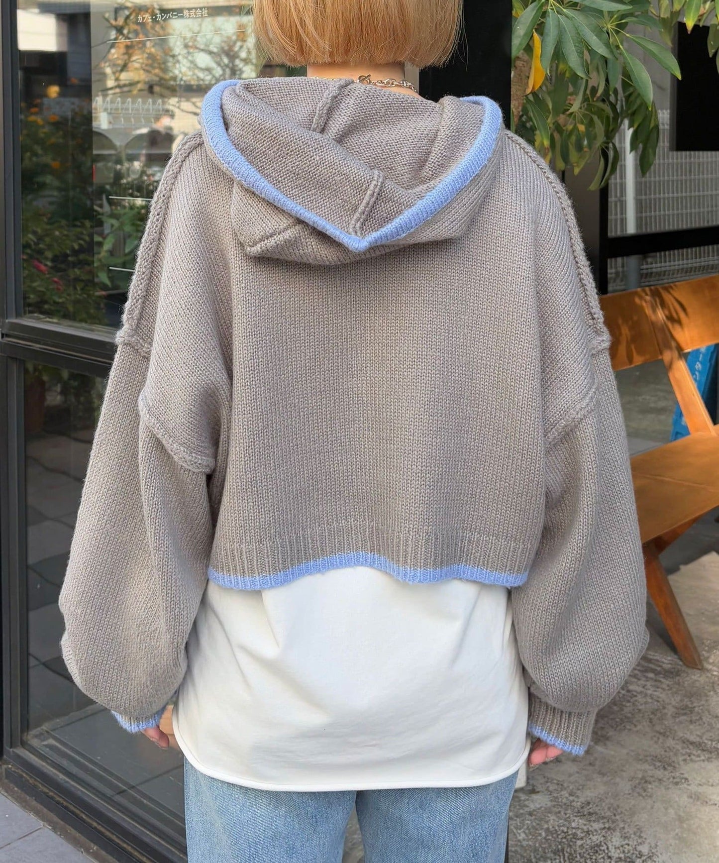 CIAOPANIC 拼色knit hoodie