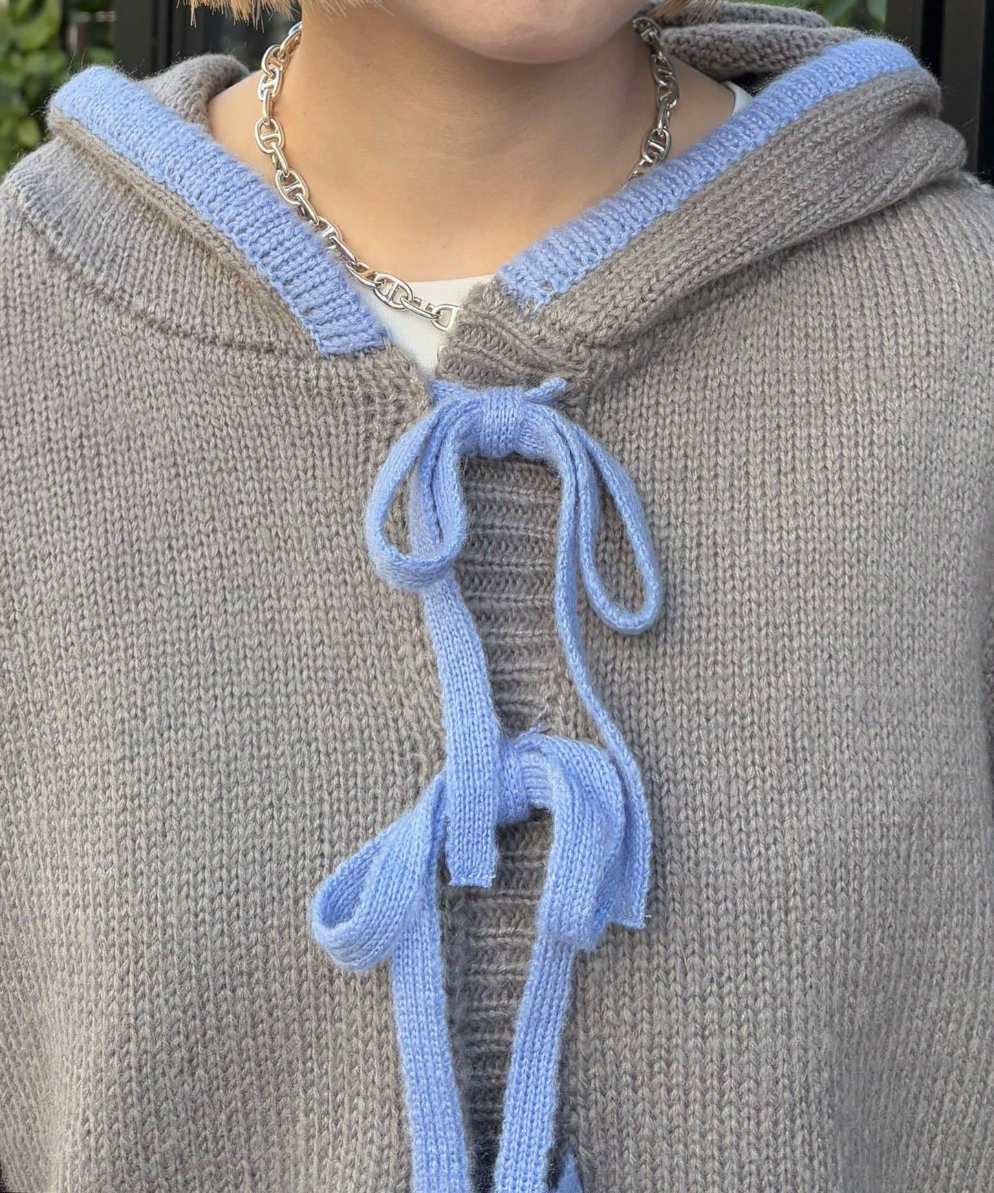 CIAOPANIC 拼色knit hoodie