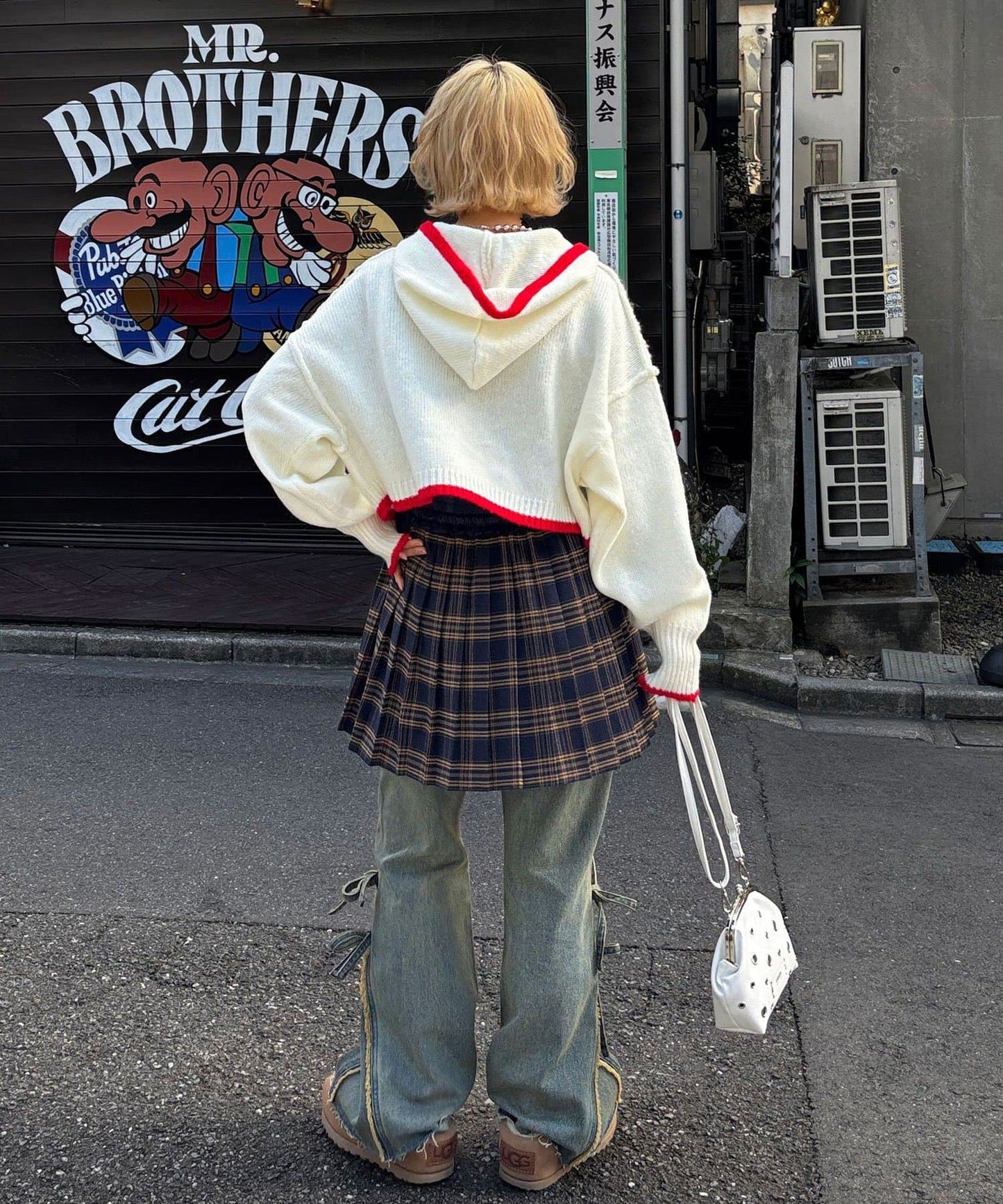 CIAOPANIC 拼色knit hoodie