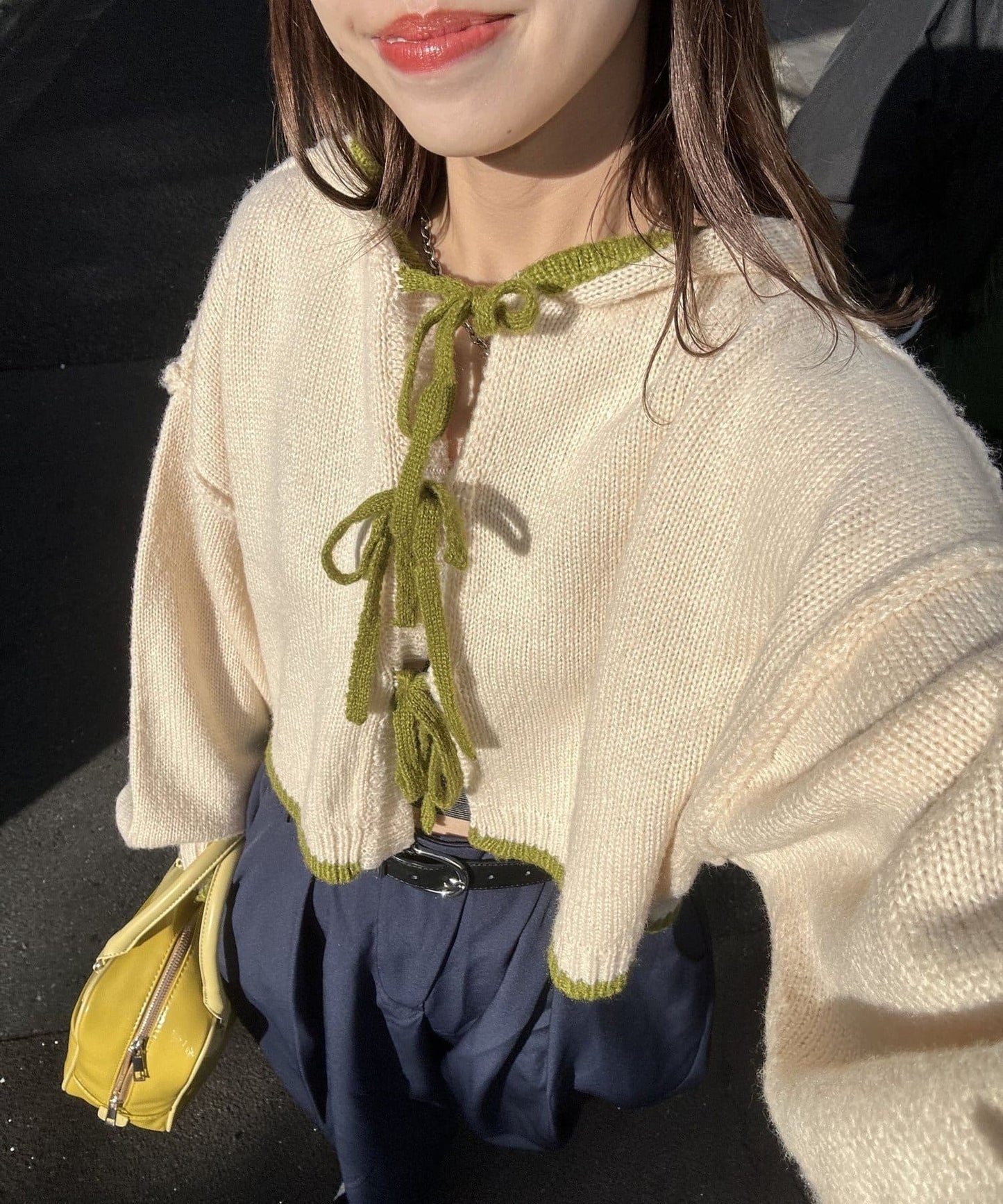 CIAOPANIC 拼色knit hoodie