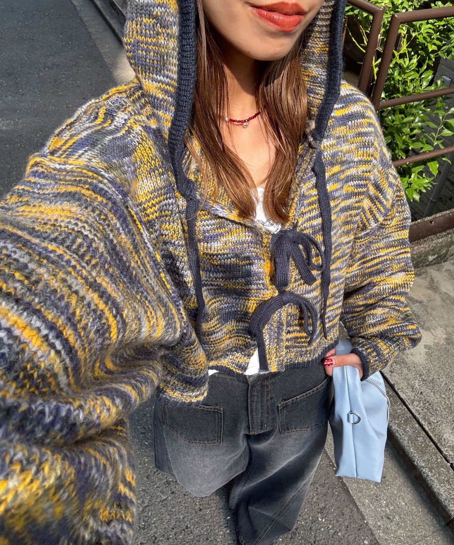 CIAOPANIC 拼色knit hoodie