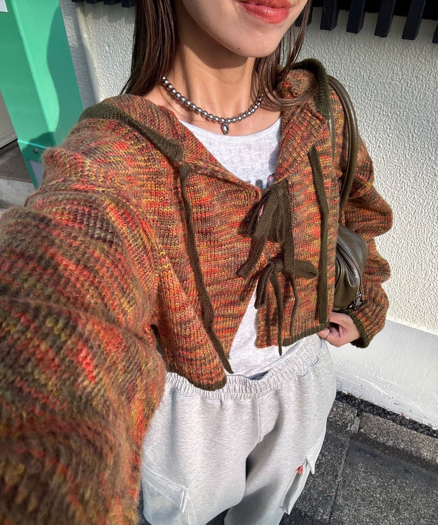 CIAOPANIC 拼色knit hoodie