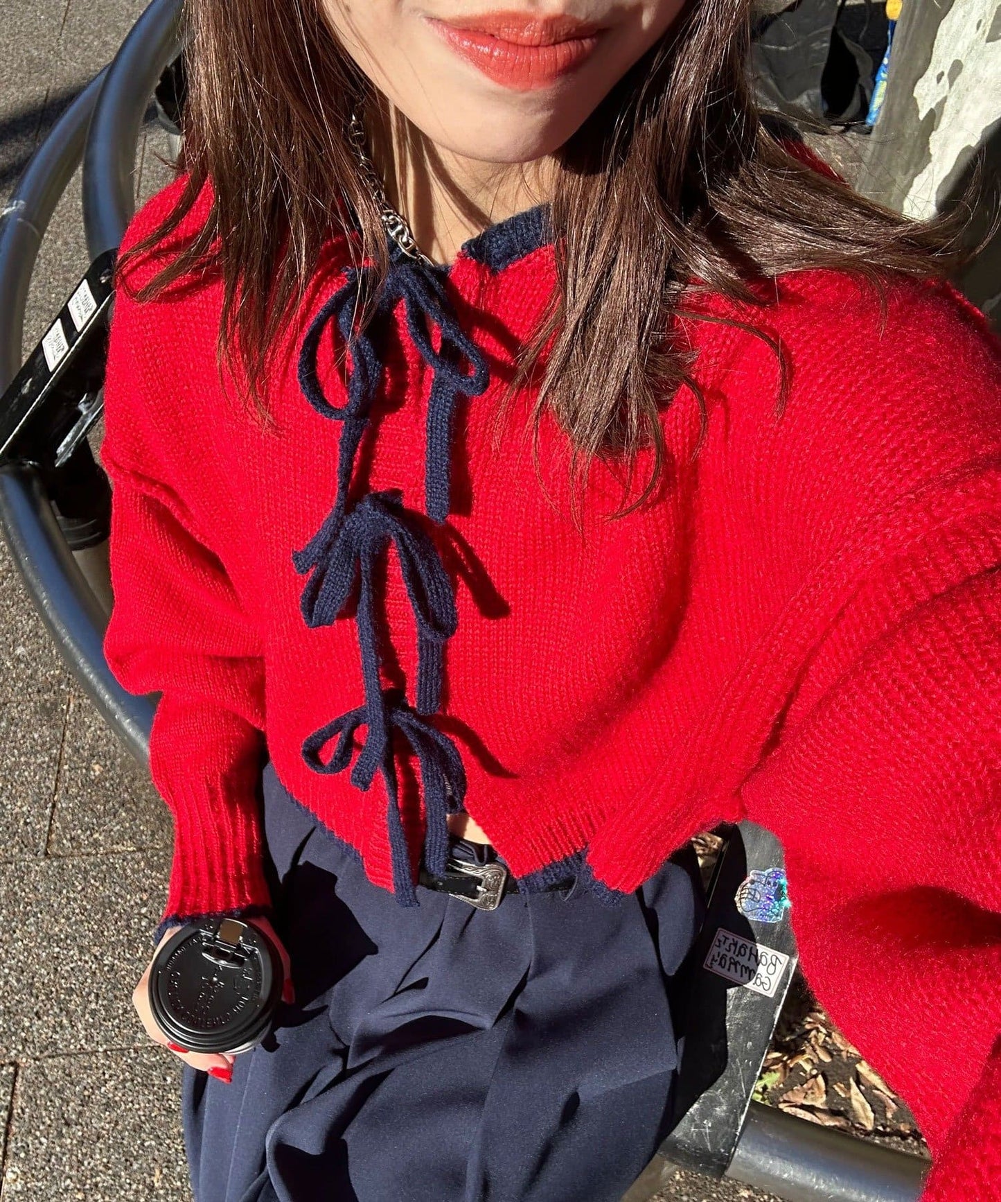 CIAOPANIC 拼色knit hoodie