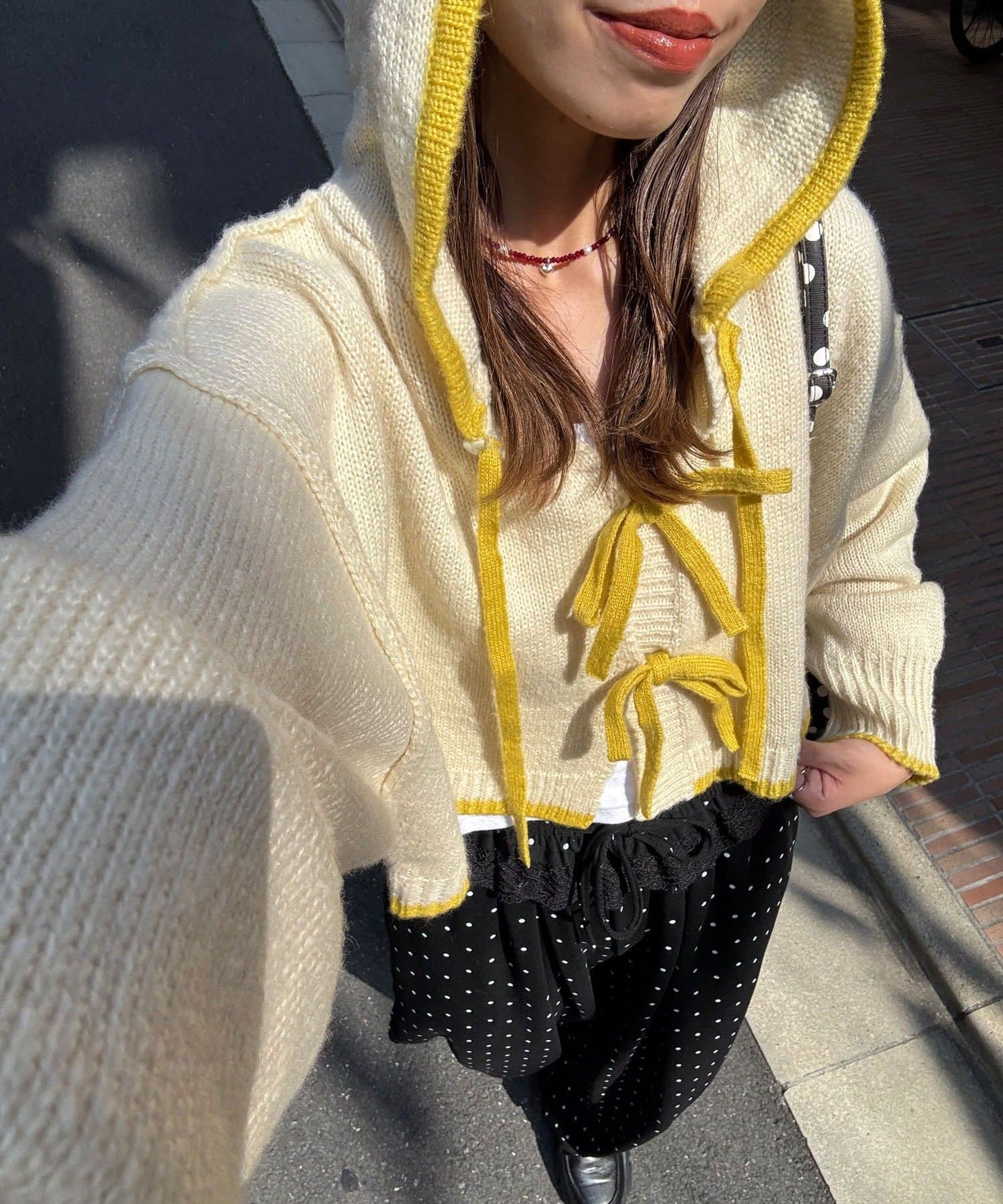 CIAOPANIC 拼色knit hoodie