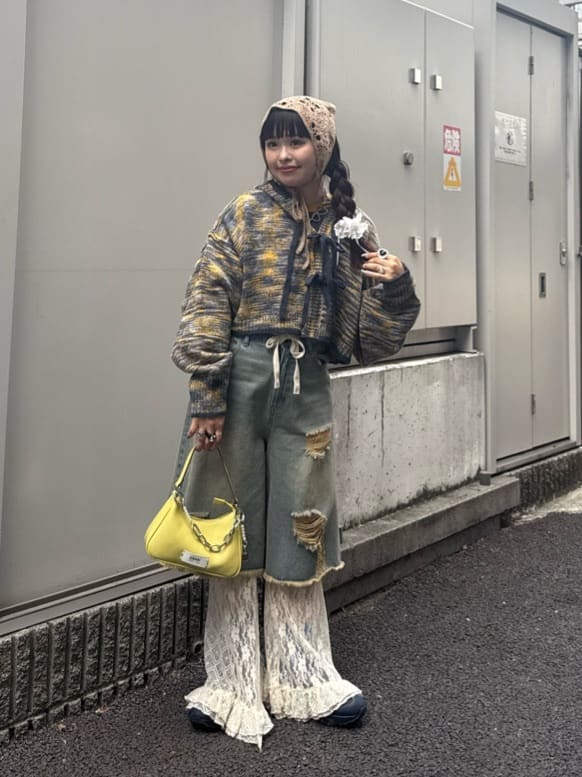 CIAOPANIC 拼色knit hoodie