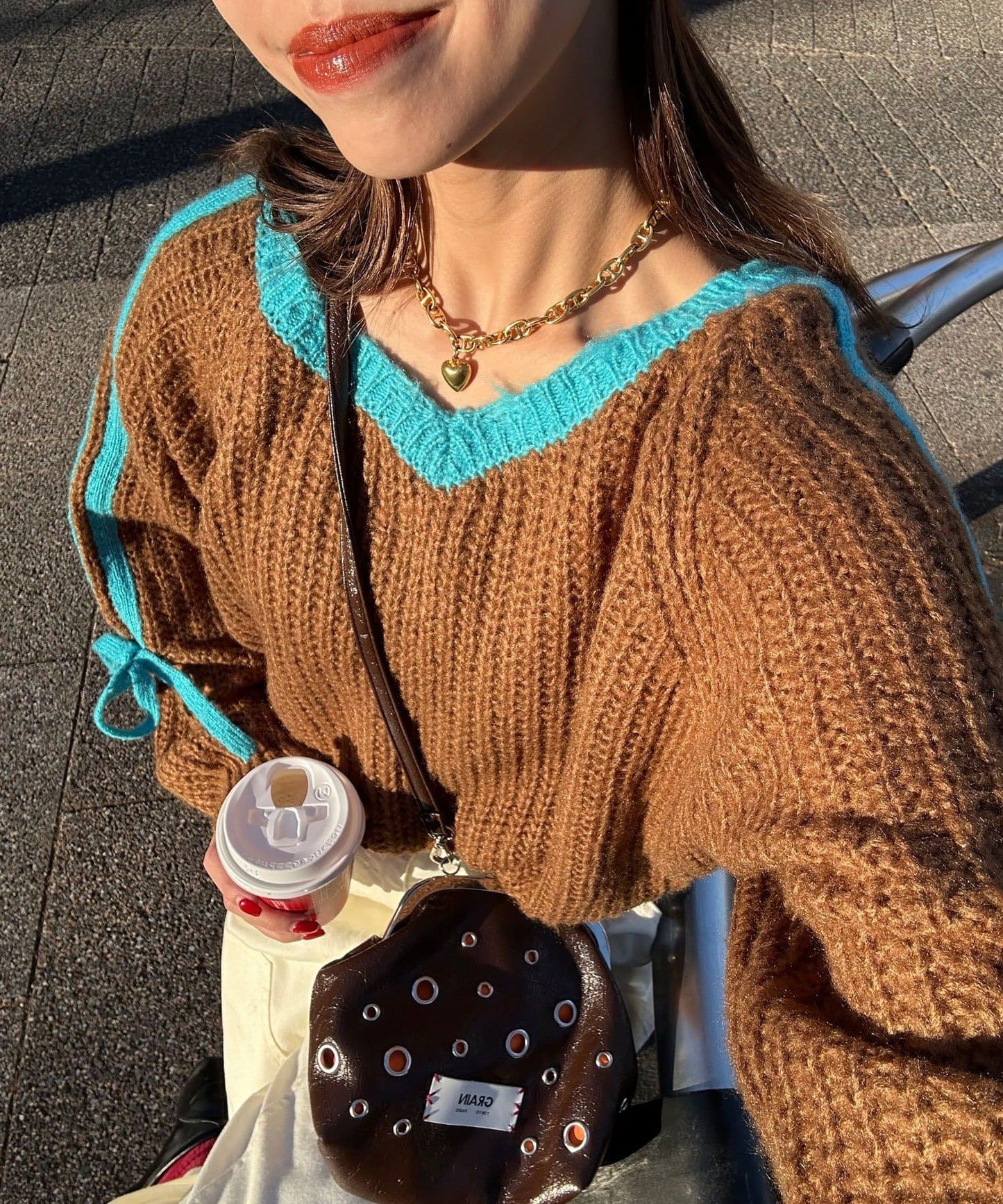 CIAOPANIC Line ribbon拼接針織