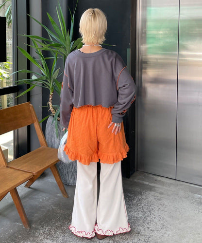 HELLO.SANFRANCISCO 2WAY 花花鏤空綁帶cardigan