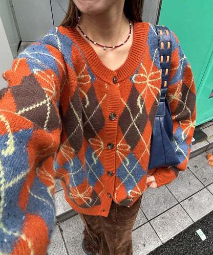 CIAOPANIC 菱形 ribbon 針織cardigan