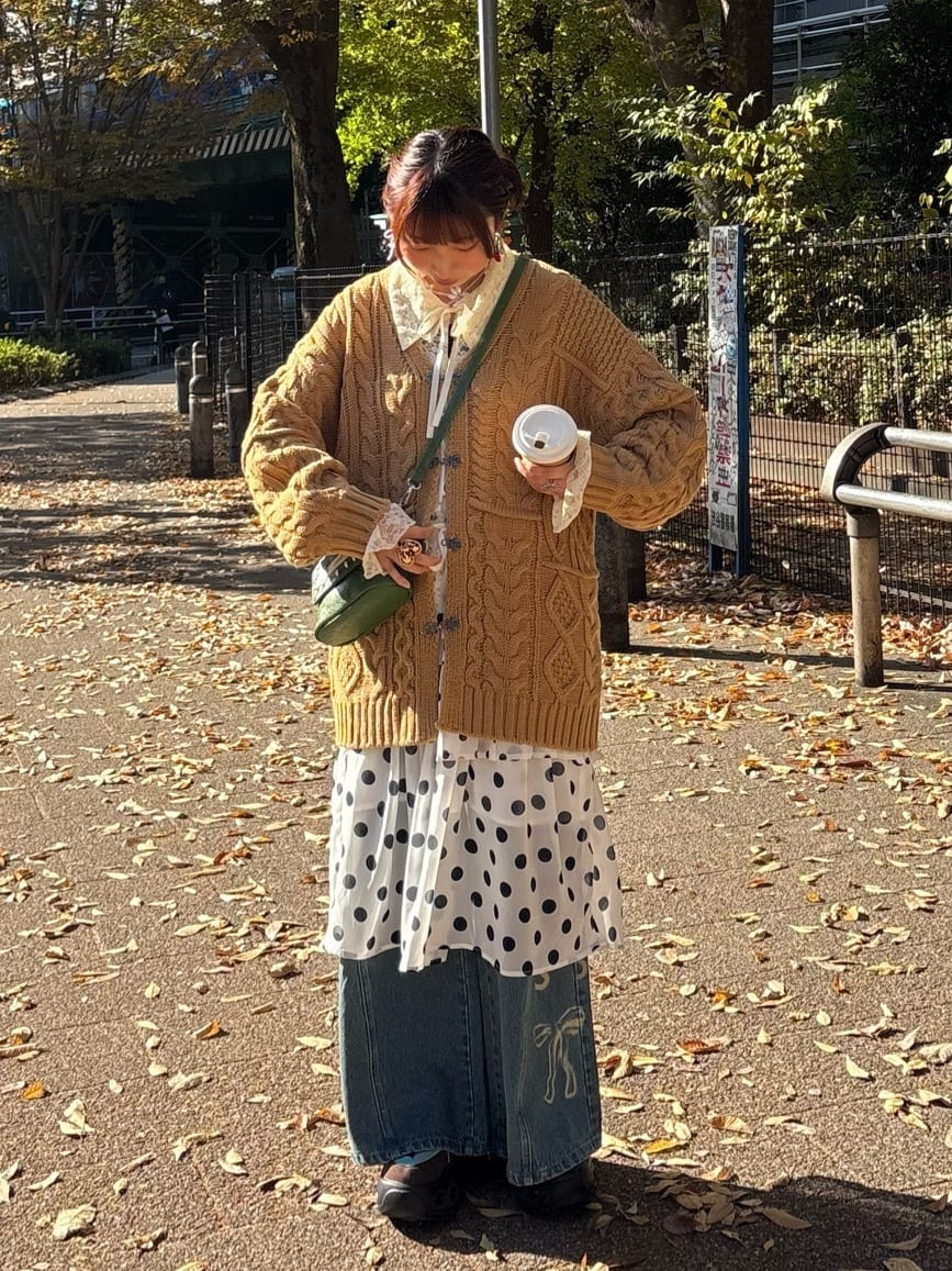 CIAOPANIC Vintage Ribbon print denim 喇叭褲