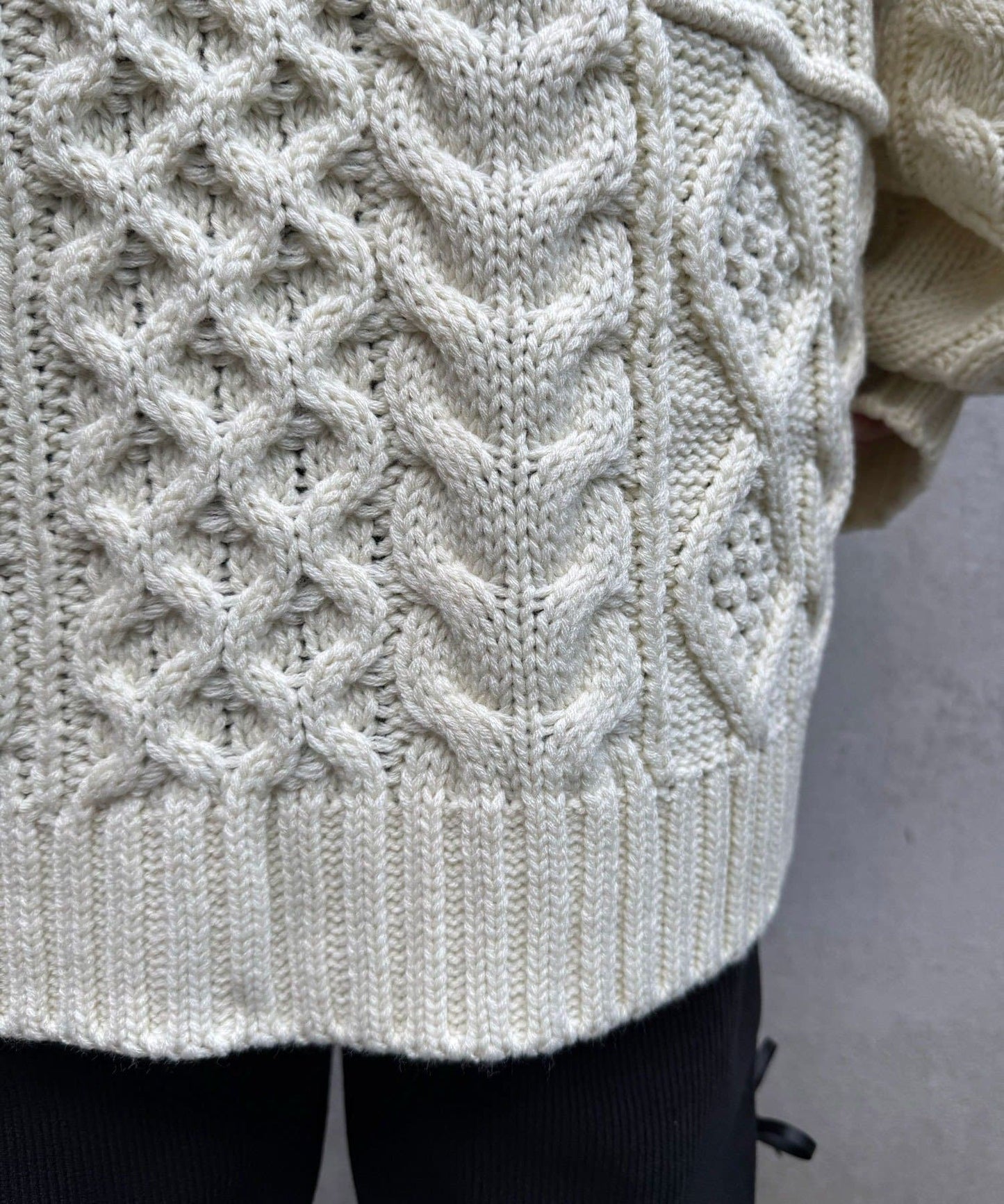 CIAOPANIC Patchwork cable cardigan