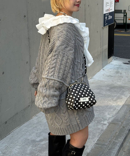 CIAOPANIC Patchwork cable cardigan