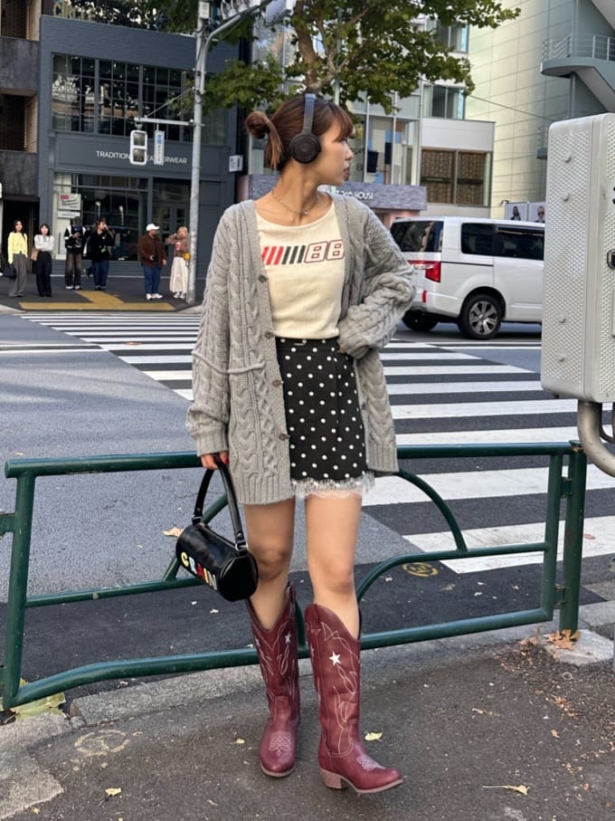 CIAOPANIC Patchwork cable cardigan