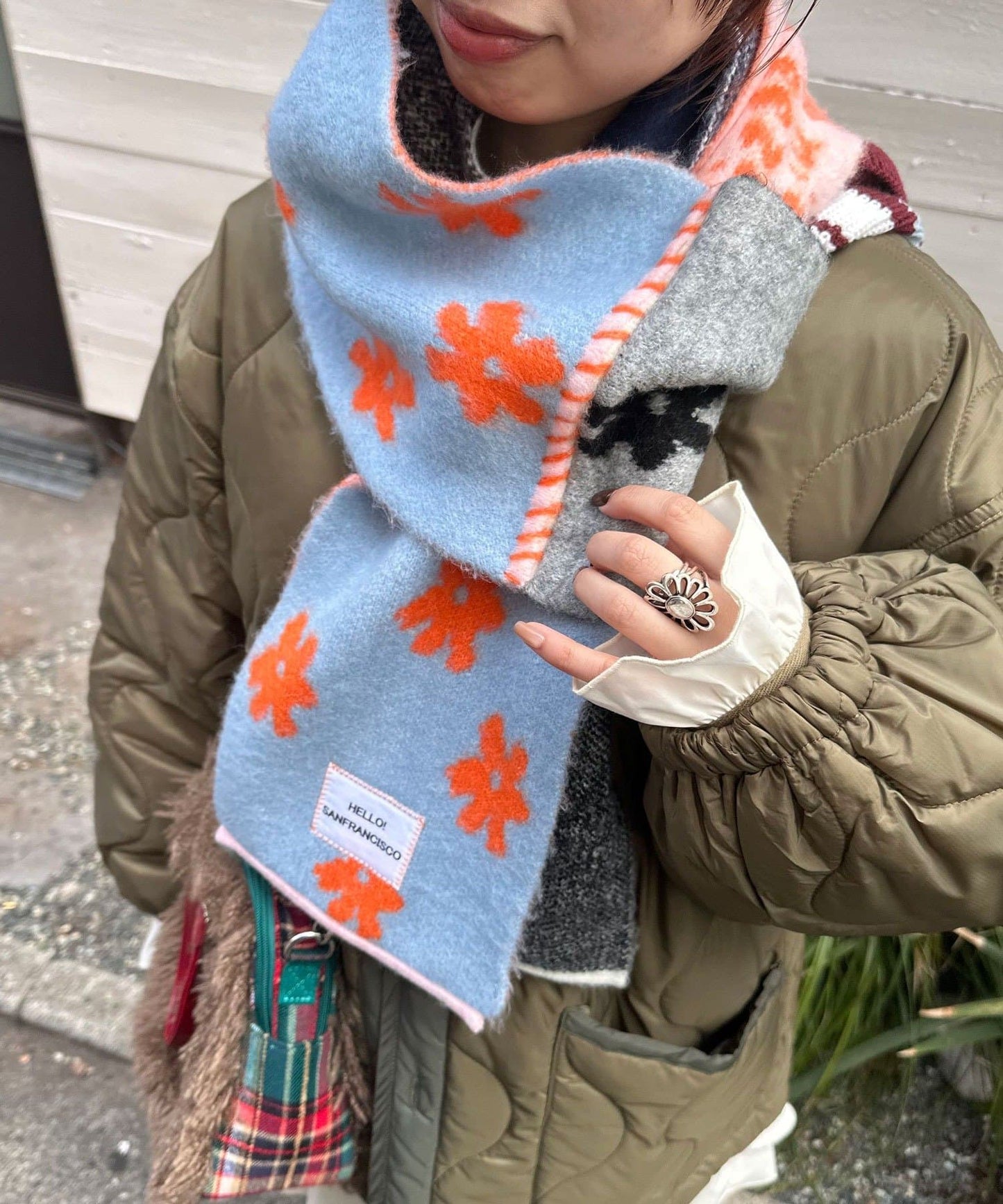 HELLO.SANFRANCISCO Patchwork muffler