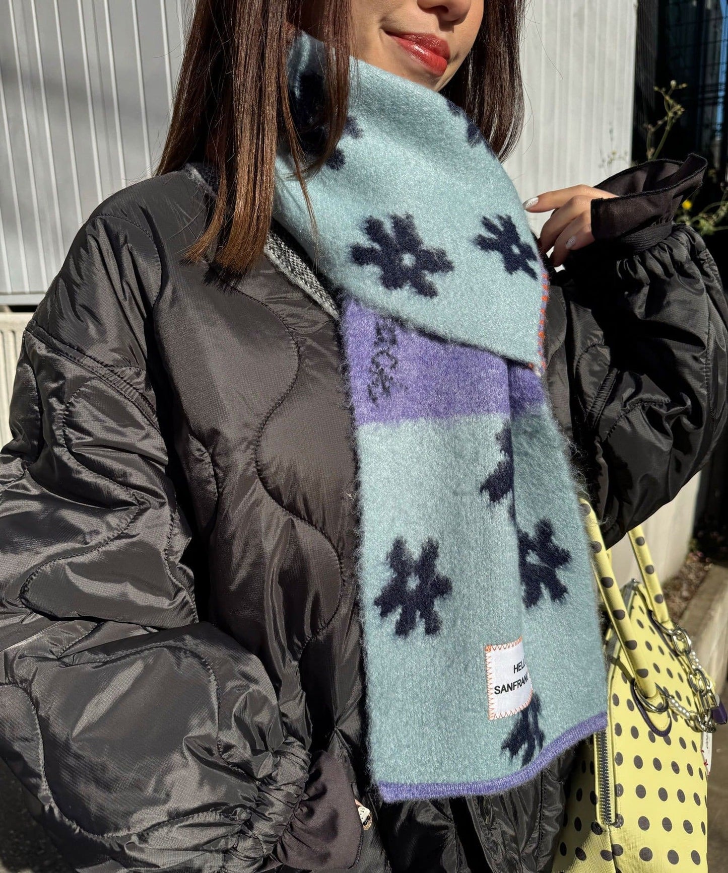 HELLO.SANFRANCISCO Patchwork muffler