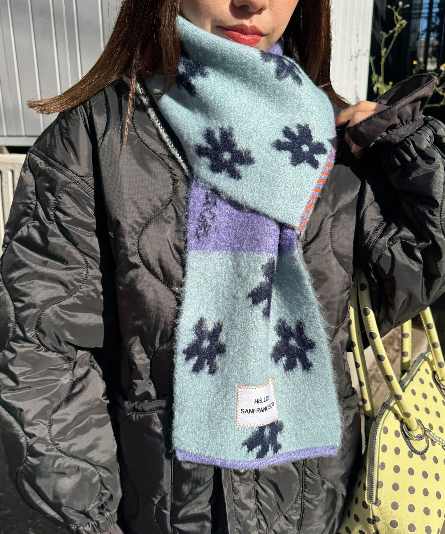 HELLO.SANFRANCISCO Patchwork muffler