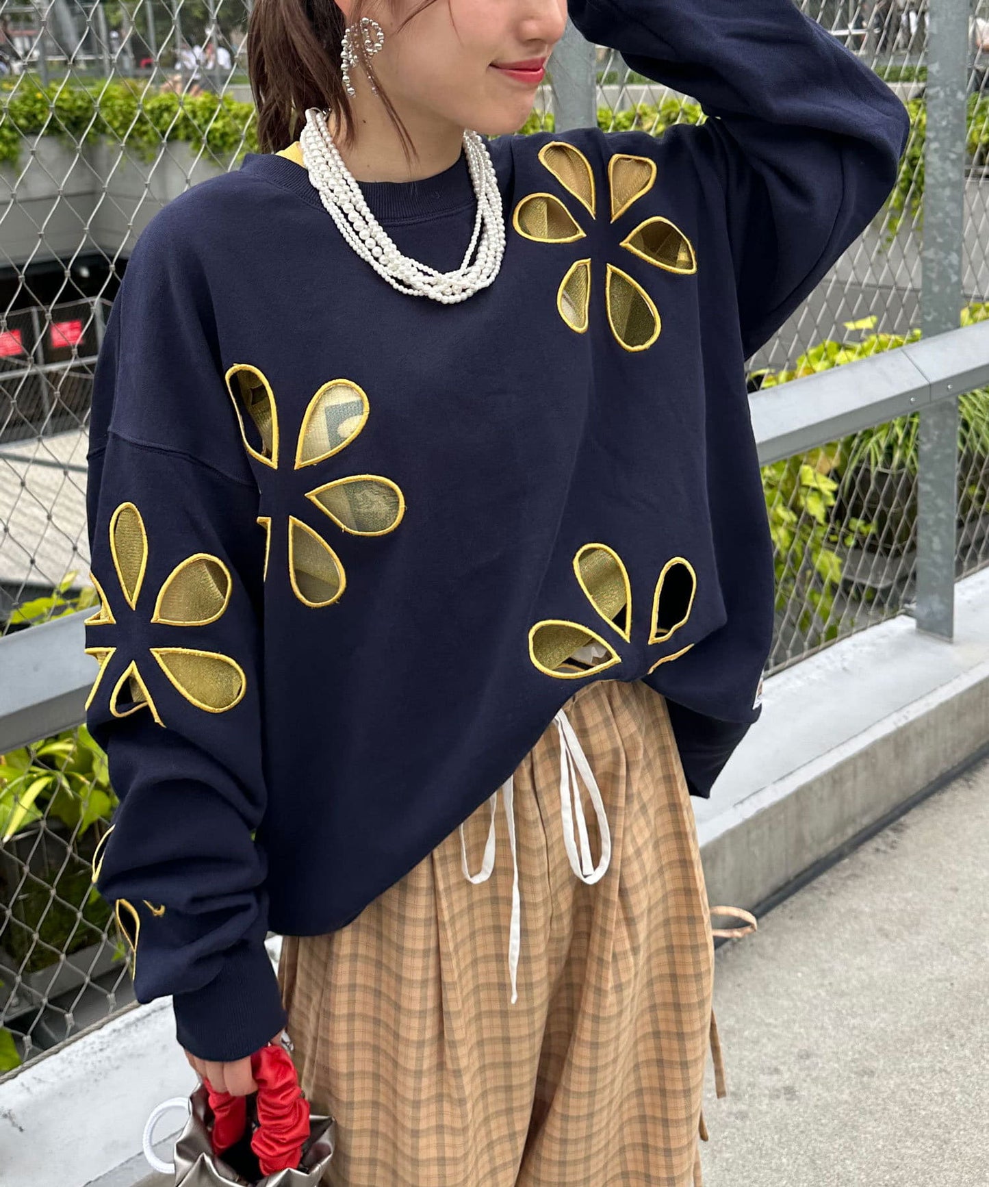 HELLO.SANFRANCISCO 花花鏤空Sweater