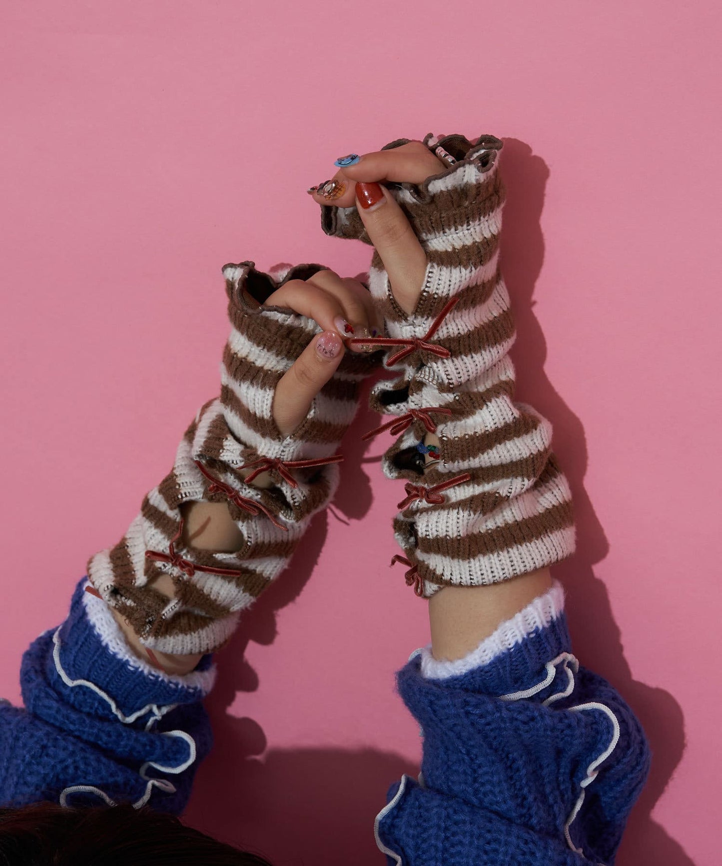 Me + Me ribbon arm warmers