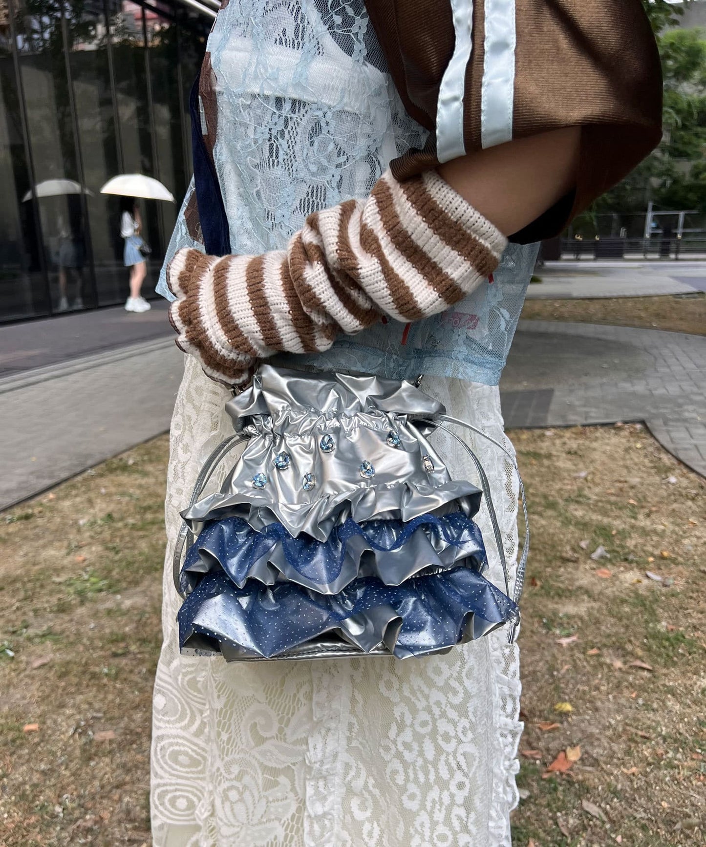 Me + Me ribbon arm warmers