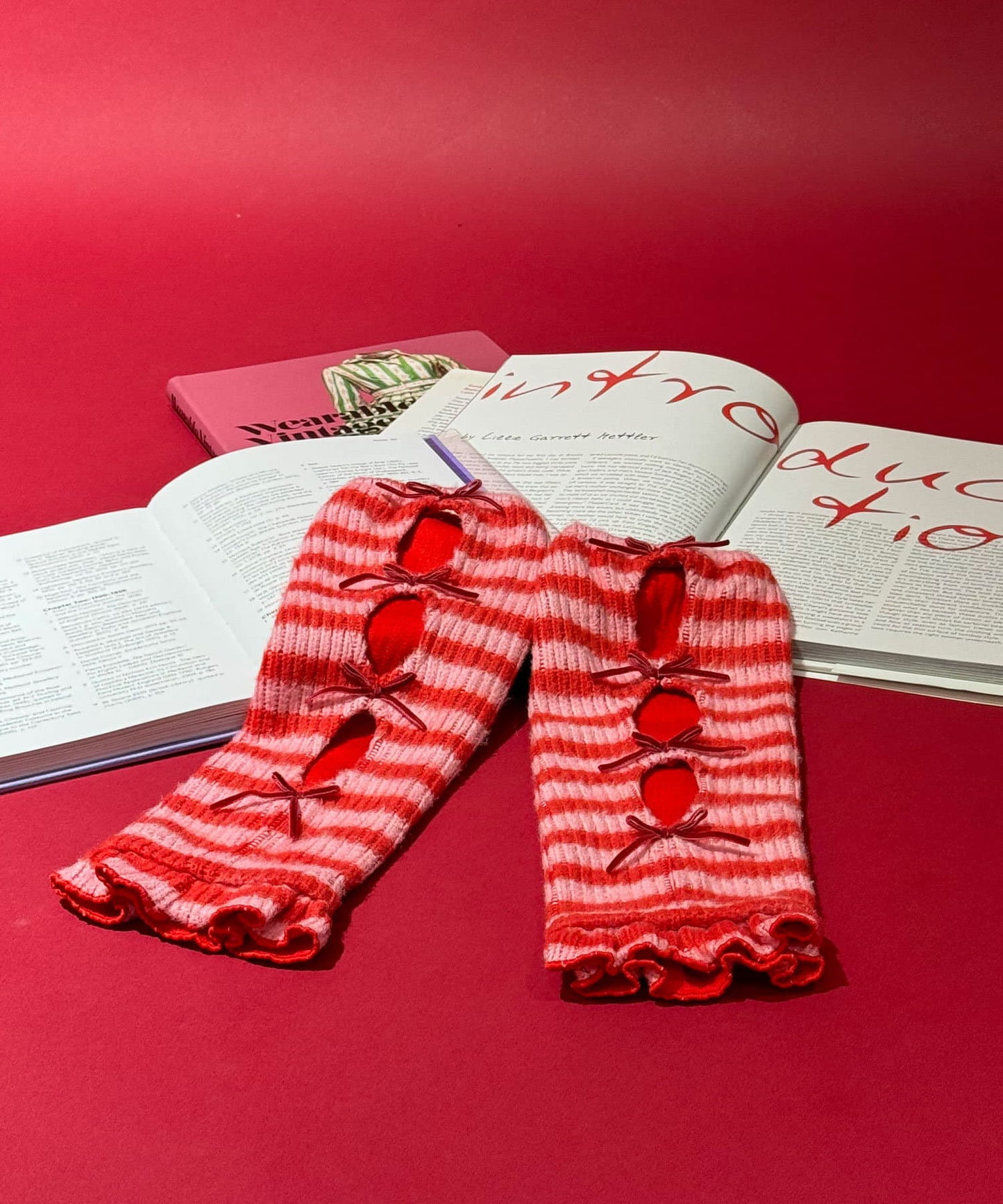 Me + Me ribbon arm warmers