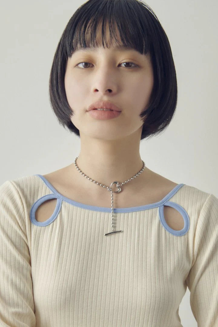 GOLDY Heart Ball Chain Necklace