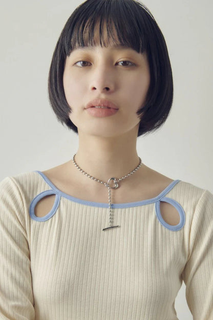 GOLDY Heart Ball Chain Necklace