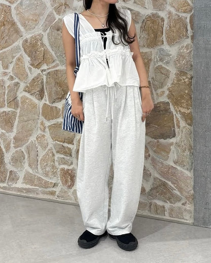 umm. By Discoat 褶褶絲帶sleeveless