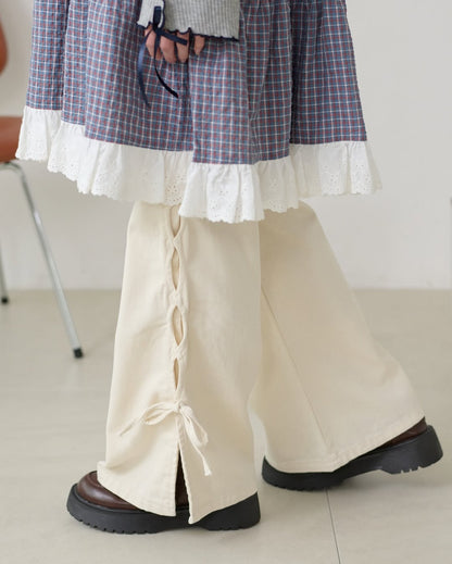 Kutir Ribbon flared denim pants