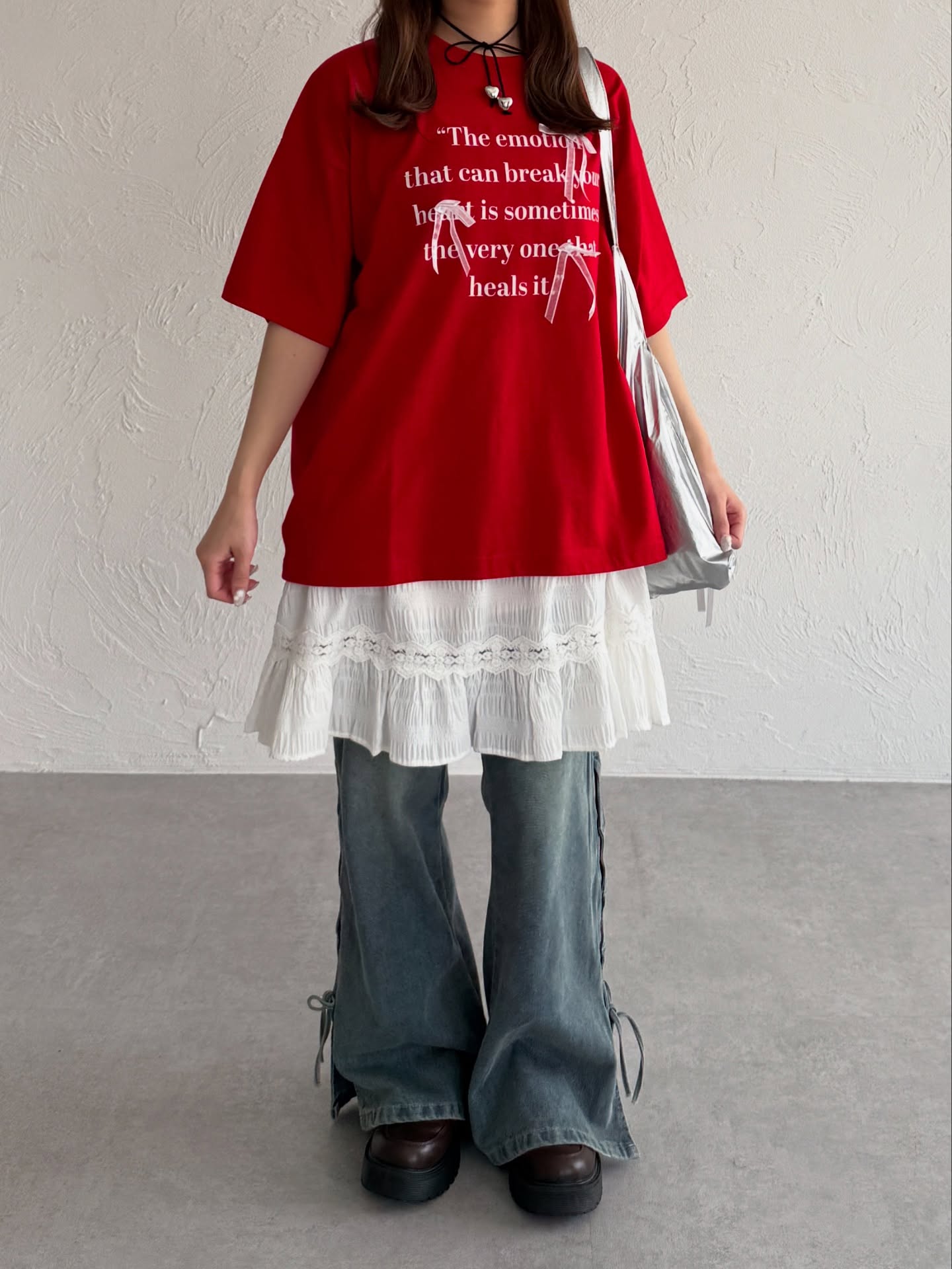 Kutir Ribbon flared denim pants