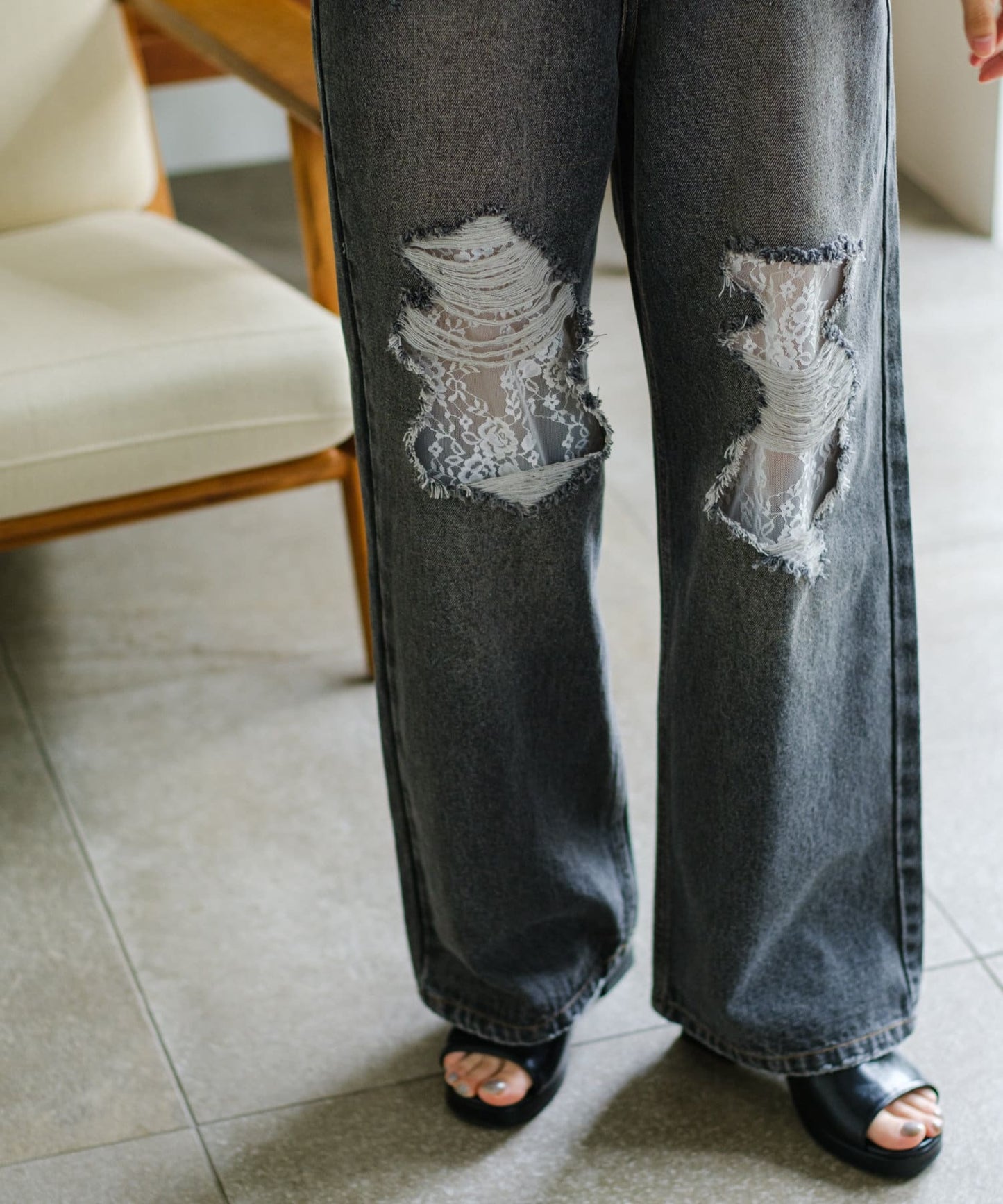 [大人氣] Kastane Lace Denim