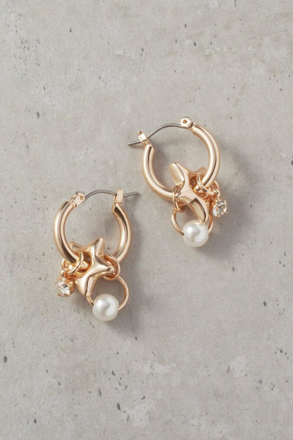 GOLDY Star Charm Earrings