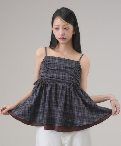 apres mignon Pattern layered camisole