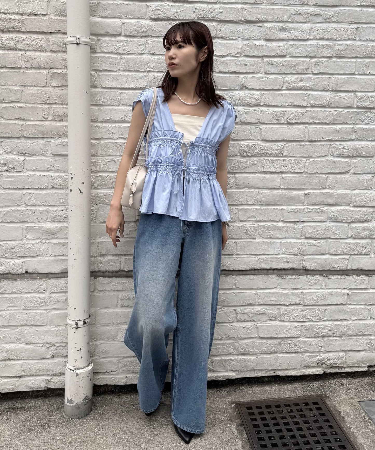 umm. By Discoat 褶褶絲帶sleeveless