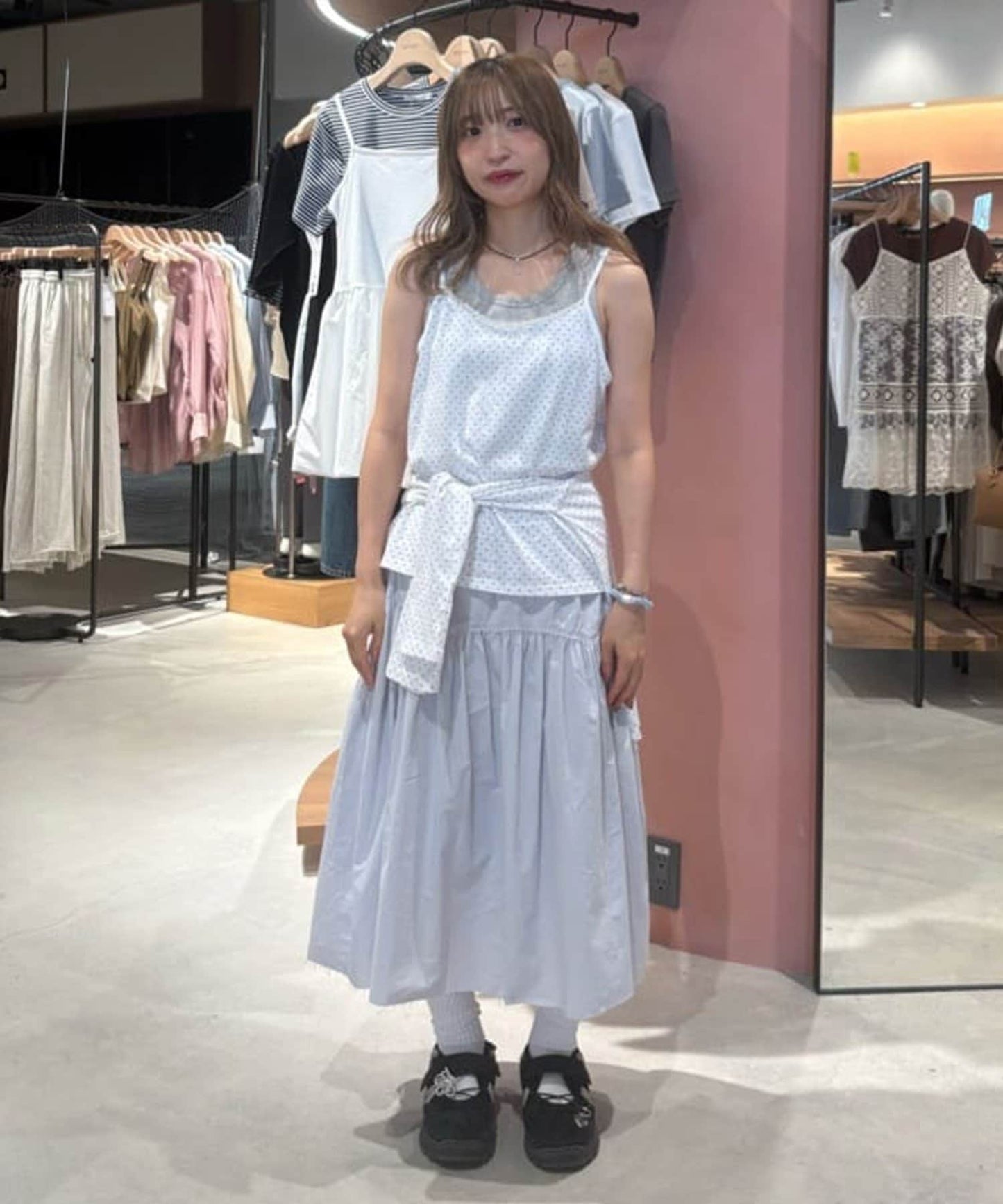 umm. By Discoat Gathered switching skirt