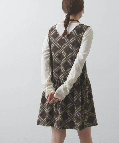 umm. By DISCOAT Check sleeveless tunic