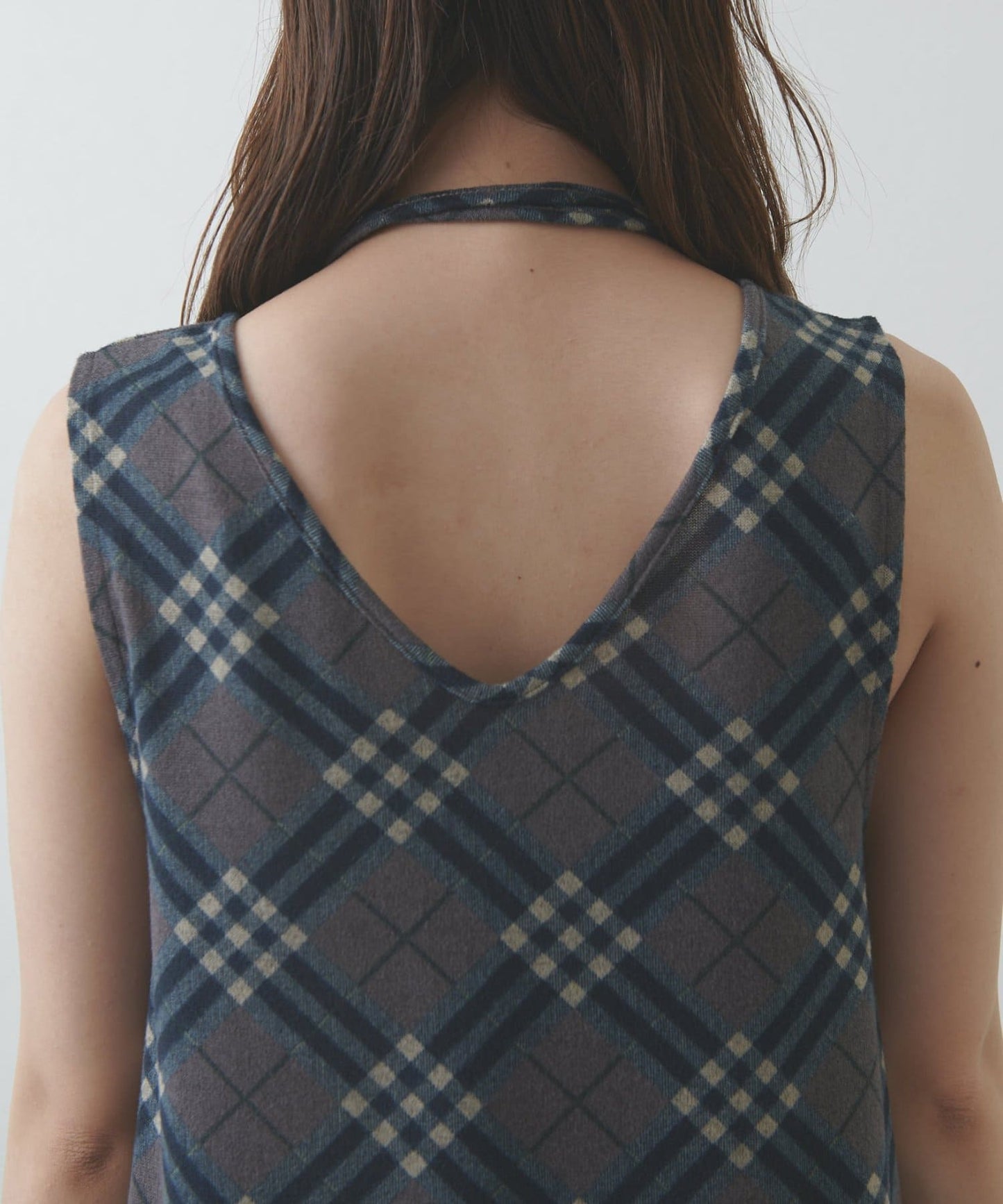 umm. By DISCOAT Check sleeveless tunic