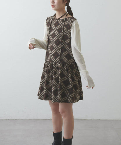 umm. By DISCOAT Check sleeveless tunic