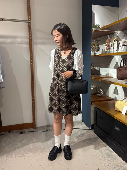 umm. By DISCOAT Check sleeveless tunic