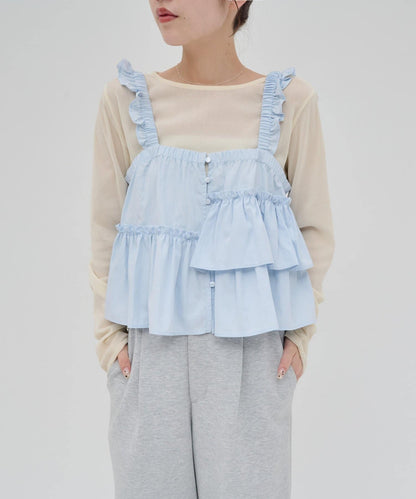 umm. by DISCOAT 不對稱荷葉邊吊帶