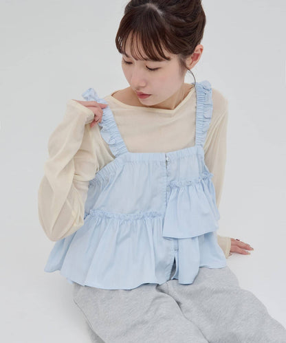 umm. by DISCOAT 不對稱荷葉邊吊帶