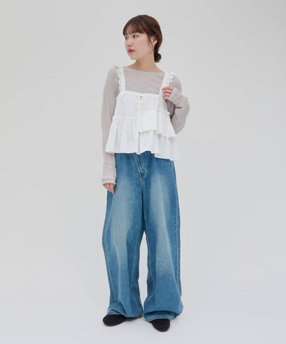 umm. by DISCOAT 不對稱荷葉邊吊帶