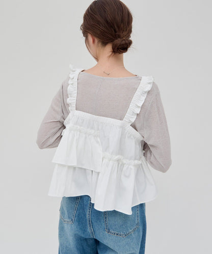 umm. by DISCOAT 不對稱荷葉邊吊帶