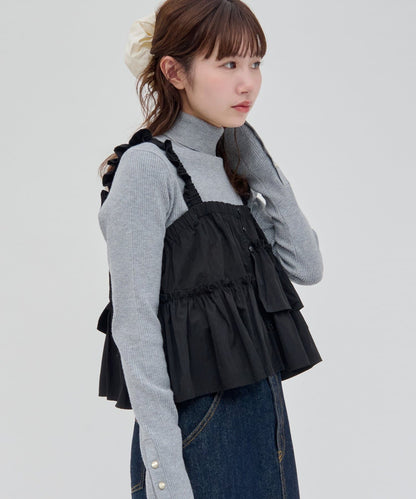 umm. by DISCOAT 不對稱荷葉邊吊帶