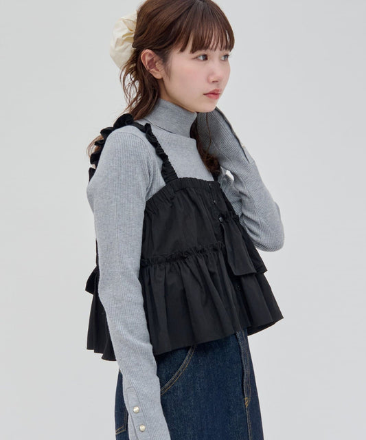 umm. by DISCOAT 不對稱荷葉邊吊帶