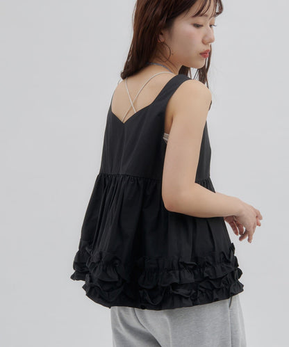 umm. by DISCOAT Frill hem sleeveless blouse