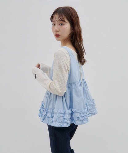 umm. by DISCOAT Frill hem sleeveless blouse