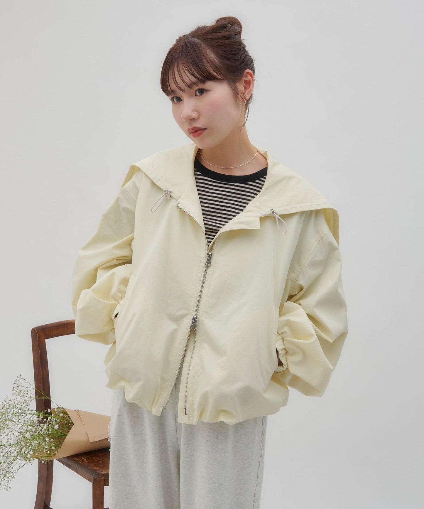 umm. by DISCOAT Balloon hem blouson